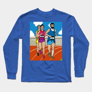 Jogging Marathon Runners And Train Long Sleeve T-Shirt